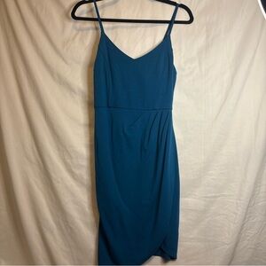 Elegant Teal Sleeveless Dress